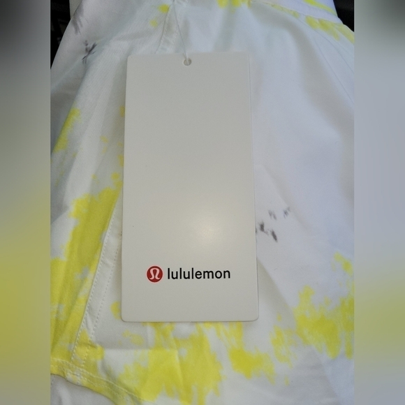 Lululemon Court Rival High-Rise Skirt Cross Court Wash Electric Lemon Wh… - Picture 12 of 15